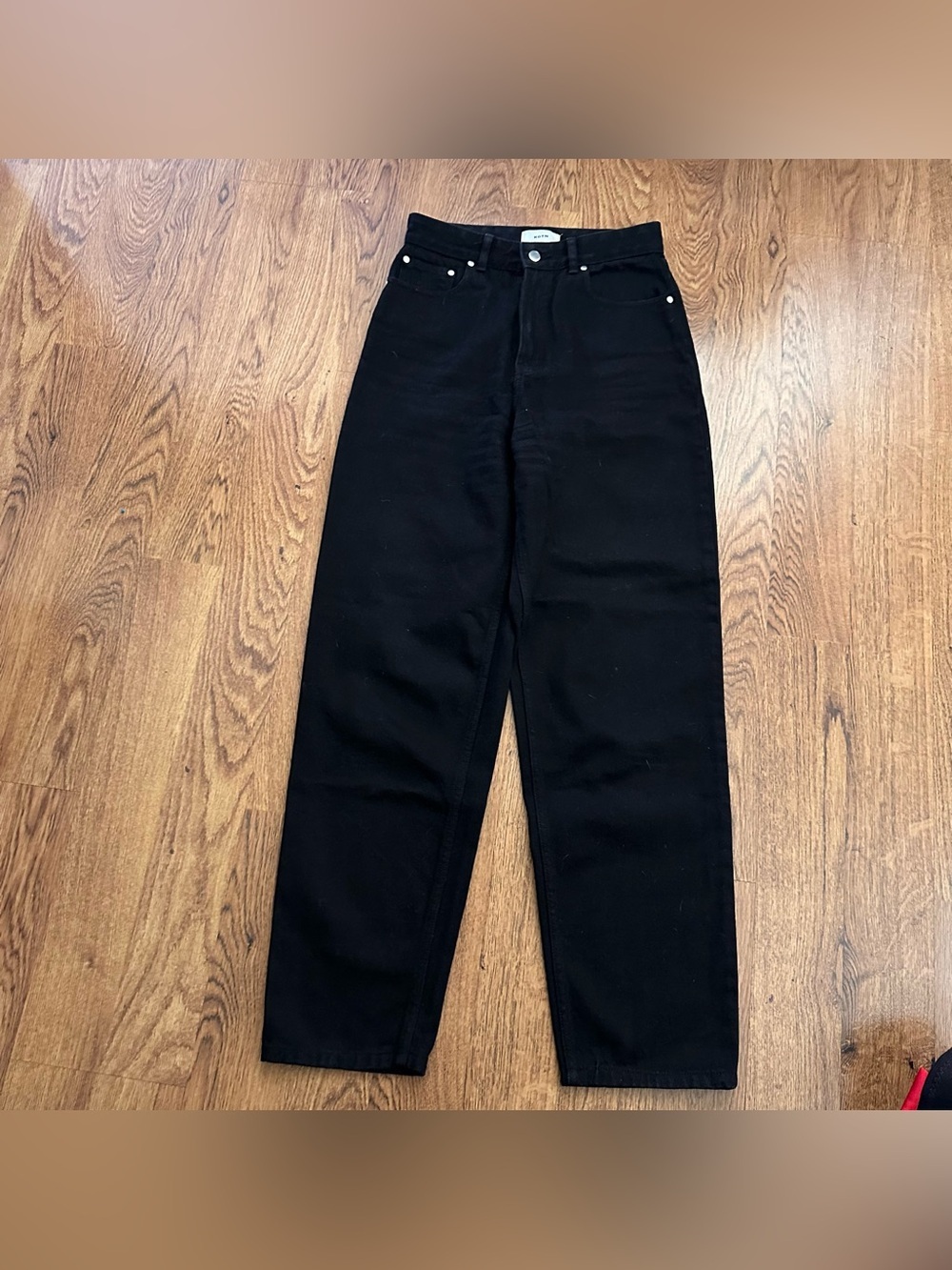 KOTN Black Denim Jeans size 27 organic cotton high rise straight cut classic
